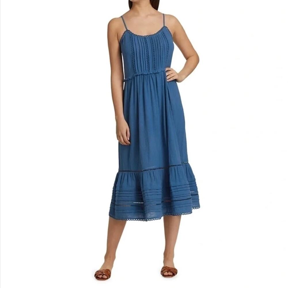 NWT Veronica Beard Ayesha Ruffle Sundress - Blue - Size L